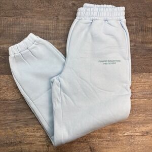 Comfrt Unisex Adult's Medium Pastel Sweatpants Baby Blue KJHU65 NEW